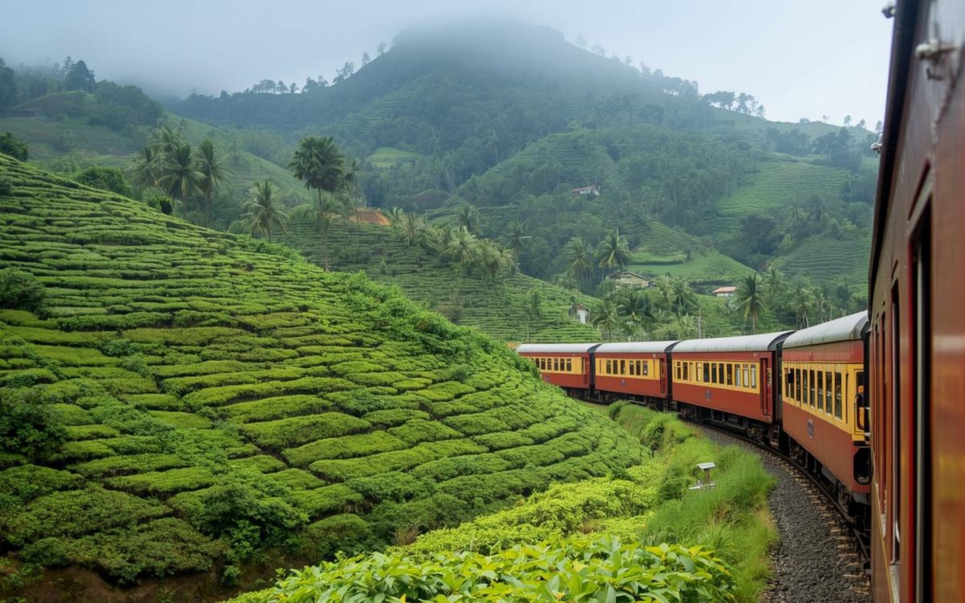 Scenic Train Journey in Sri Lanka